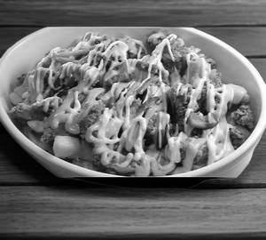 Cheesy chicken loaded fries