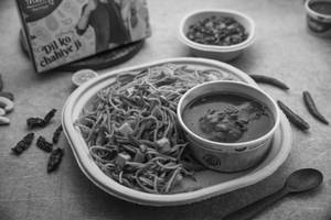 Chowmein with Manchurian