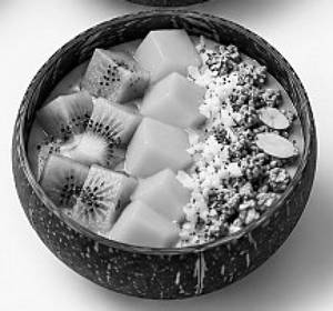 The Santorini   (pineapple And Mago Smoothie Bowl)