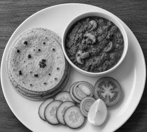 Kadhai Mushroom Thali (Desi Style)