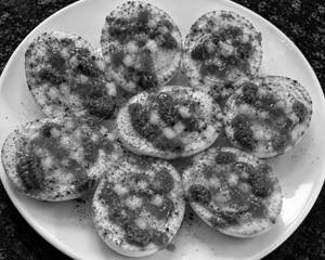 Boil egg fry (2) egg