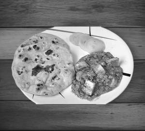 Matar Paneer + Plain Roti (3 Pieces)