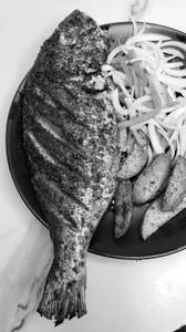 Smoked Grilled Fish In Butter Lemon Sauce