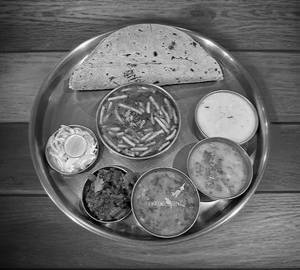 Sev Bhaji Thali