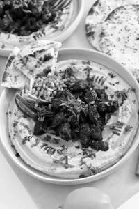Beetroot Hummus With Lamb
