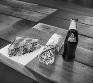 Veg Cheese Grill Sandwich & Veg Cheese Frankie With Coke