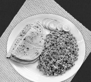 Egg bhuril with 2 chapati