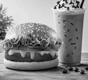 Butter Chicken Burger Cold Coffee Combo
