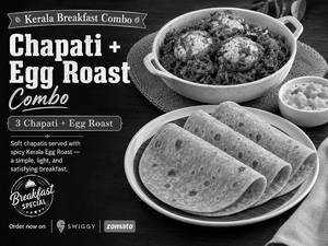 Chapati + Egg Roast Combo