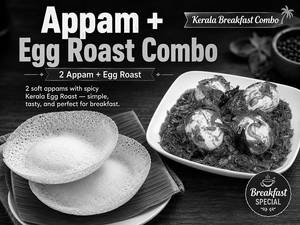 Appam + Egg Roast Combo