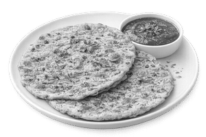 2 Besan na Chilla with sauce