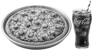 Paneer Onion Pizza + Coke