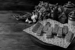 Toasted Focacia Thecha Spread