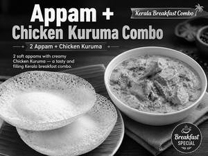 Appam + Chicken Kuruma Combo