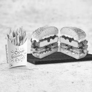 Korean Paneer Burger with Fries