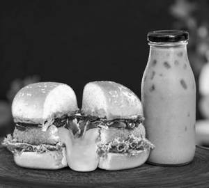 Veg Fiery Cheese Volcano Burger Cold Coffee Combo