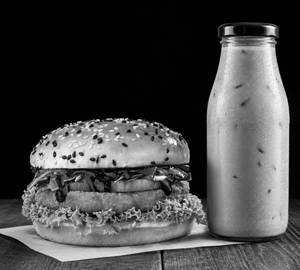 Veg Korean King Burger Cold Coffee Combo
