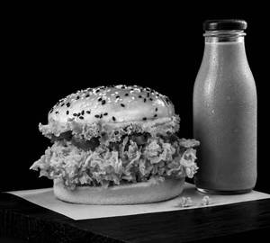 Mr. Crunchos Chicken Burger Cold Coffee Combo