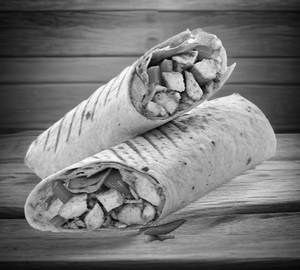 Normal chicken shawarma roll