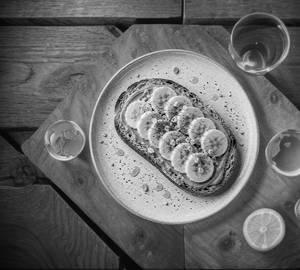 Peanut Butter Banana  Open Toast