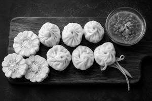 Cheese & Corn Steamed Momo