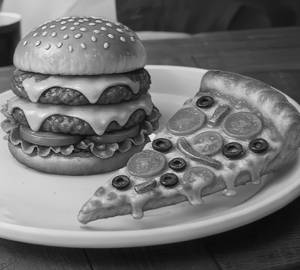 Veg Aloo Tikki Burger + Veg Peri Pizza + Fries
