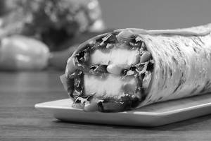 American BBQ Paneer Salad Burger Wrap