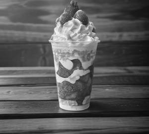 Tender coconut strawberry ice cream shake