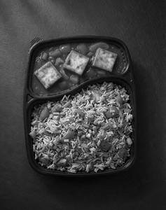 Veg Fried Rice With Paneer Chilli