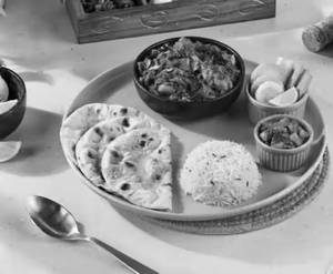 Chicken Dehati+4 Butter Roti+rice +salad+achhar