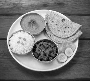 Dal Chawal Sabji Roti