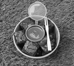 Brownie Bites With Nutella Dip
