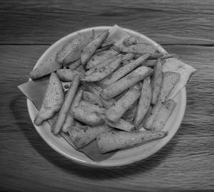 Steamed Taro Root Finger Chips | Tawa-Roasted Fries