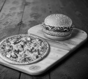 Buy 2 Large Chicken Pizzas, Get 1 Chicken Burger Free