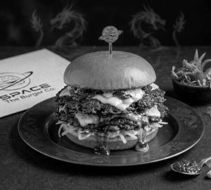 The smashed oklahoma chicken burger