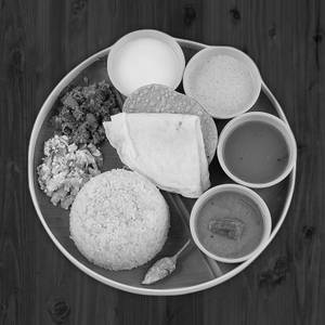 Akki rotti plate meal