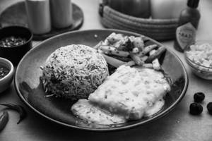 Paneer Steak Garlic Sauce