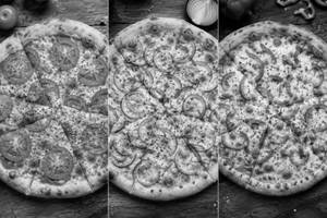 Tomato Pizza n onion pizza n capcicum pizza