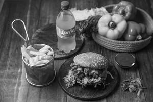 Pocket Korean Fried Chicken Burger Combo