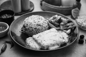 Paneer Steak Lemon Butter Sauce