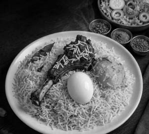 Mutton egg biryani