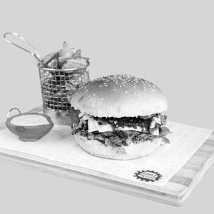Double Cheddar Bacon Barbecue Sauce Beef Burger