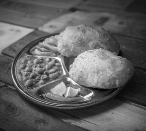 Paneer Bhature With Special Chana Masala
