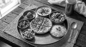 Punjabi Kadhi Pakoda Thali