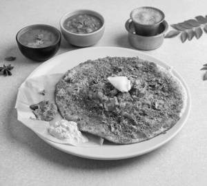 Open Butter Masala Benna Dosai [With Potato Filling]