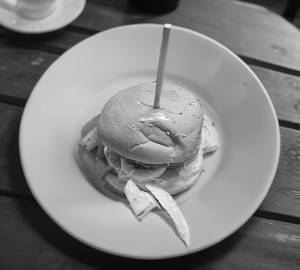 Chicken patty burger