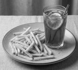 Salted Fries + Lemon Ice Tea