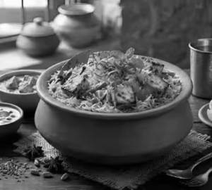 Paneer Tikka Biryani With Raita