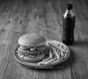 Veg Burger Frence Fries + Cold Drink(250Ml)