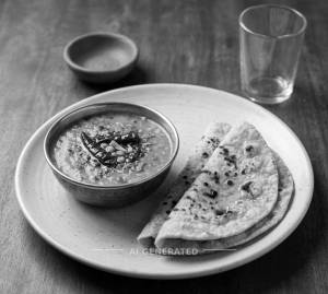 Dal fry + Twa roti [each] (2 pieces)